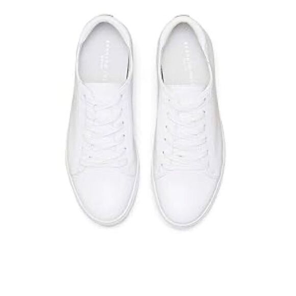Kenneth Cole White Leather Sneakers Minimalist Design - Picture 2 of 6